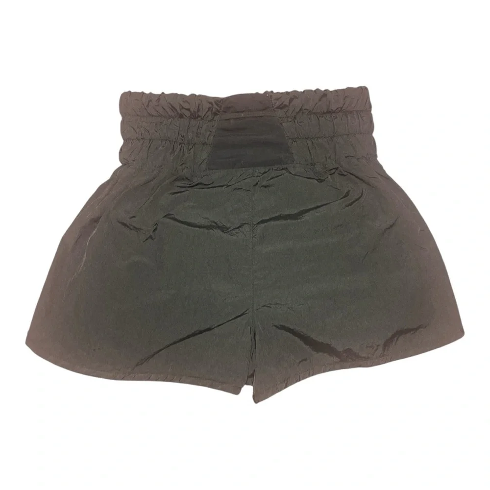 Free People Movement | The Way Home High Rise Smocked Shorts | Black | L